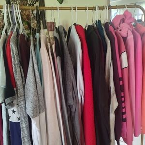 Stylish Women's Preloved Pink Shirts And Hoodies. Sizes med And Small